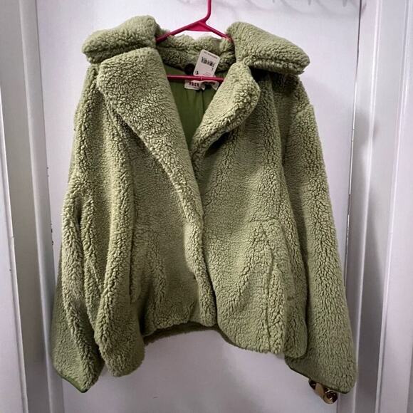 Free People Joplin Cozy Jacket in Sweet Pistachio Size Large - Picture 6 of 10